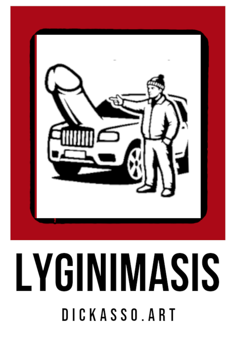 LYGINIMASIS by DICKASSO - SUV status duel street art sticker